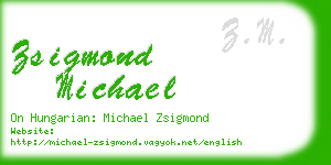zsigmond michael business card